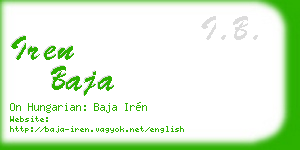 iren baja business card
